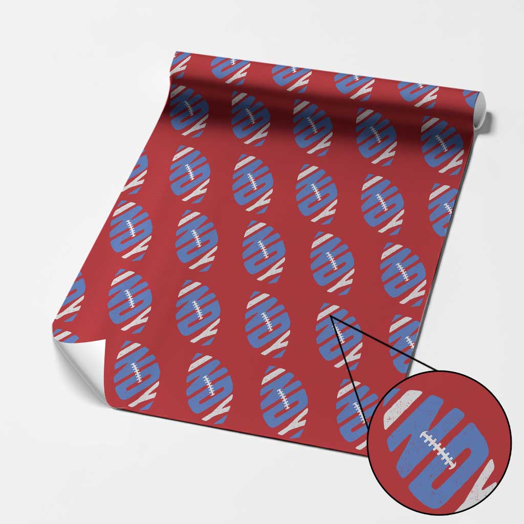 IFC Blue Football Lovers Game Day Wrapping Paper Roll TS11 Red Print Your Wear
