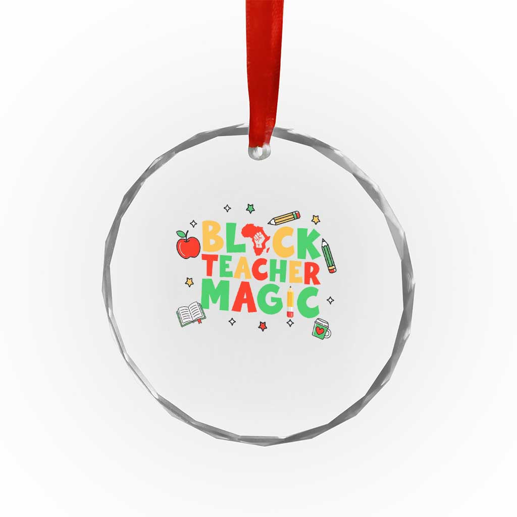Inspirational Black Teacher Magic Crystal Glass Ornament African American History Month TS12 Print Your Wear