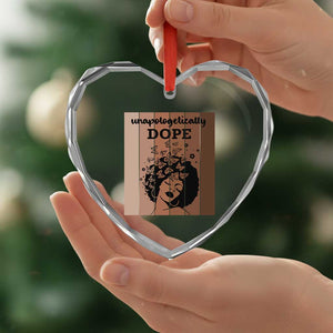 Inspirational Black Women Gift Heart Crystal Glass Ornament Unapologetically Dope TS12 Print Your Wear