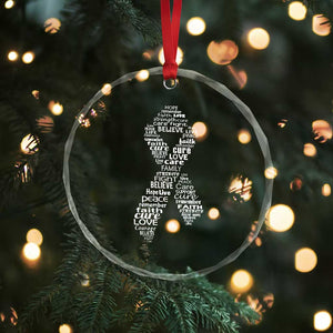 Inspirational Breast Cancer Awareness Crystal Glass Ornament Pink Ribbon Support TS02 Print Your Wear