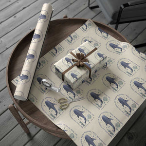 Inspirational Christian Bible Verse Isaiah 43:2 Whale Shark Wrapping Paper Roll When You Go Through Deep Waters I Will Be With You TS02 Beige Print Your Wear