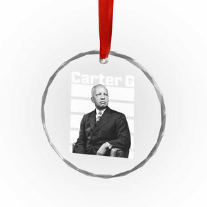 Inspiring Father of Black History Icon Portrait Crystal Glass Ornament Carter G Civil Rights Legacy Supporter