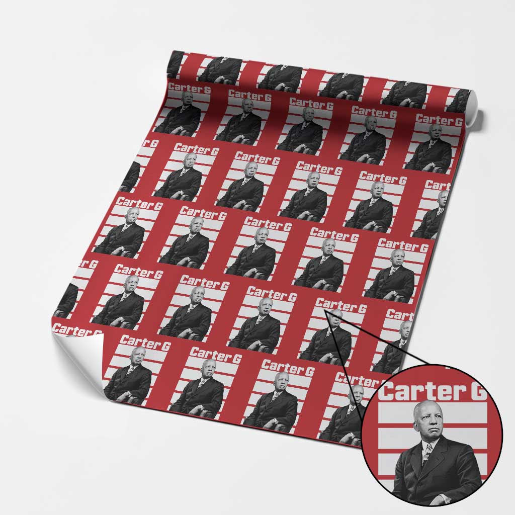 Inspiring Father of Black History Icon Portrait Wrapping Paper Roll Carter G Civil Rights Legacy Supporter