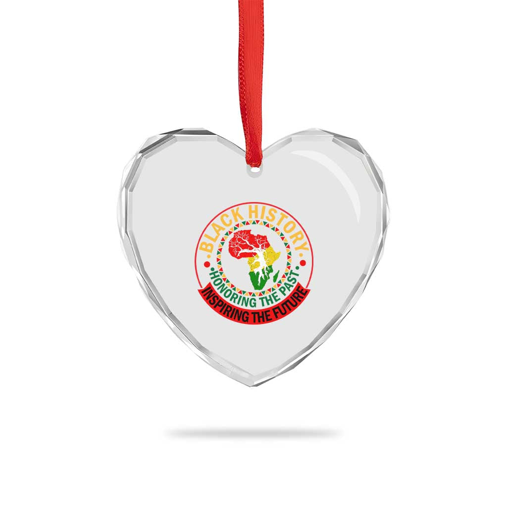 Inspiring The Future Honoring The Past Heart Crystal Glass Ornament African American Heritage TS12 Print Your Wear