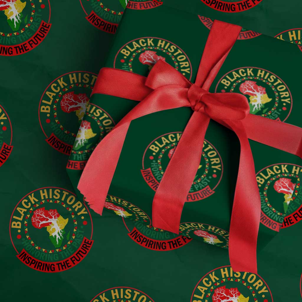 Inspiring The Future Honoring The Past Wrapping Paper Roll African American Heritage TS12 Green Print Your Wear