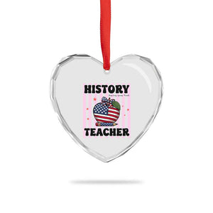 Inspiring Young Minds Teacher Heart Crystal Glass Ornament 250th Anniversary Educator Gift