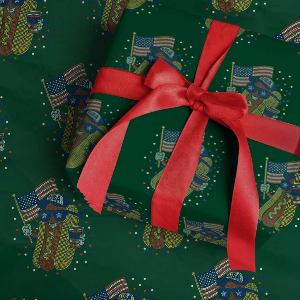 International Dot Day Hotdog Wrapping Paper Roll Red White Blue Polka Dots TS12 Green Print Your Wear