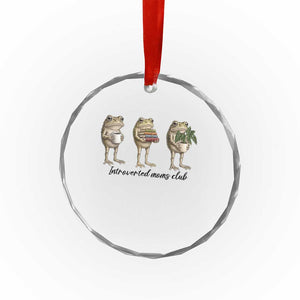 Introverted Moms Club Frog Graphic Crystal Glass Ornament Funny Mothers Day Gift TS12 Print Your Wear