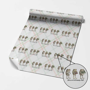 Introverted Moms Club Frog Graphic Wrapping Paper Roll Funny Mothers Day Gift TS12 Christmas Plaid Print Your Wear