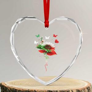 Iran Heart Crystal Glass Ornament Free Iran Protest Sunflower Flag TS10 Transparent Glass 3'' Heart Print Your Wear