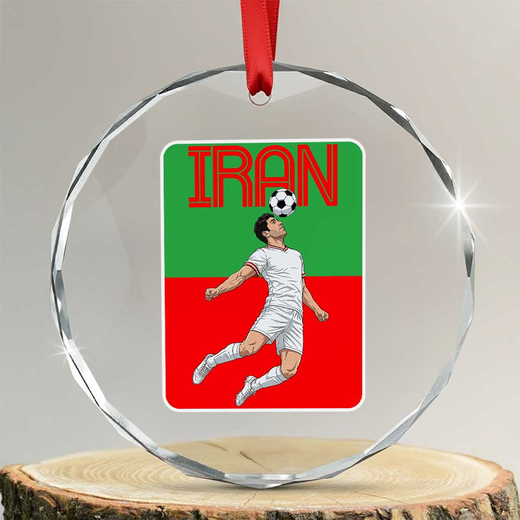 Iran Soccer Lover Crystal Glass Ornament Proud Persian Roots Gift TS12 Transparent Glass 3'' Circle Print Your Wear