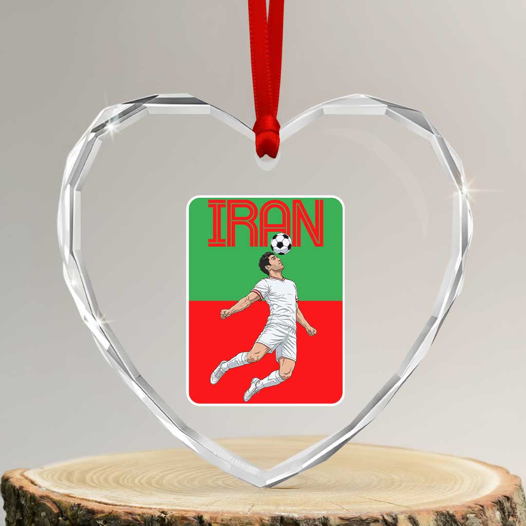 Iran Soccer Lover Heart Crystal Glass Ornament Proud Persian Roots Gift TS12 Transparent Glass 3'' Heart Print Your Wear