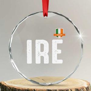 IRE Ireland Matching Group Crystal Glass Ornament Irish Pride St Patricks Day Family or Friends TS02 Transparent Glass 3'' Circle Print Your Wear