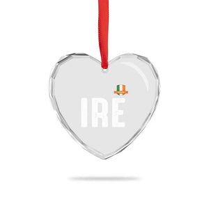 IRE Ireland Matching Group Heart Crystal Glass Ornament Irish Pride St Patricks Day Family or Friends TS02 Print Your Wear