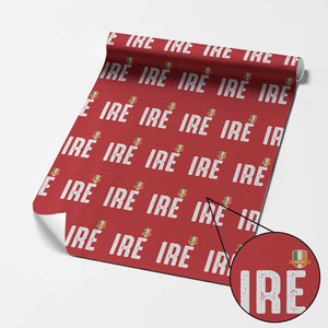 IRE Ireland Matching Group Wrapping Paper Roll Irish Pride St Patricks Day Family or Friends TS02 Red Print Your Wear