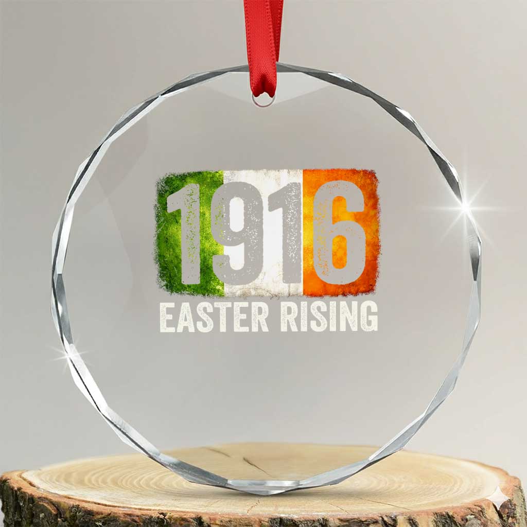 Ireland Easter Rising 1916 Crystal Glass Ornament Irish Rebellion Vintage Flag TS11 Transparent Glass 3'' Circle Print Your Wear