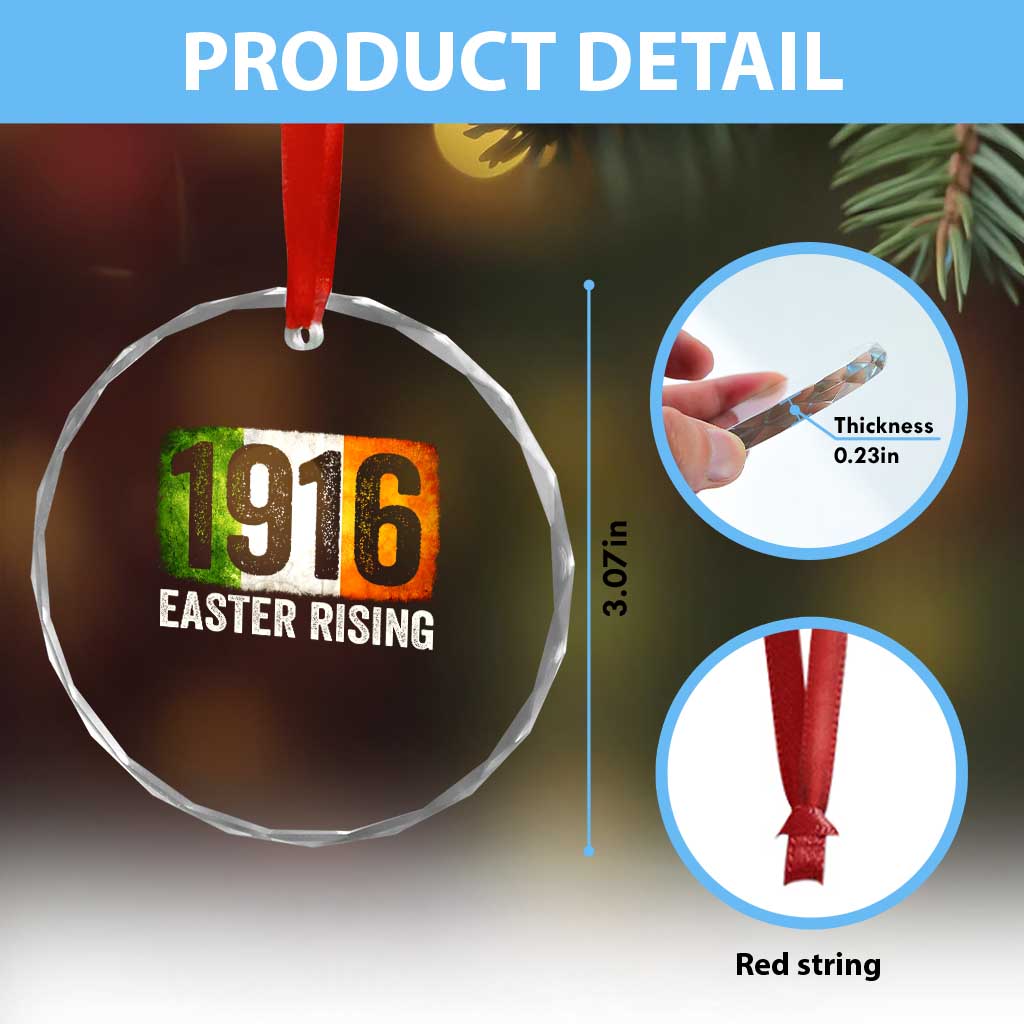 Ireland Easter Rising 1916 Crystal Glass Ornament Irish Rebellion Vintage Flag TS11 Print Your Wear