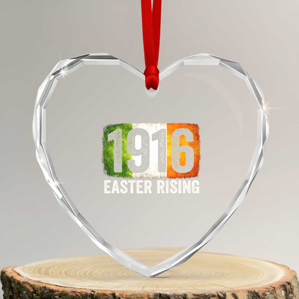 Ireland Easter Rising 1916 Heart Crystal Glass Ornament Irish Rebellion Vintage Flag TS11 Transparent Glass 3'' Heart Print Your Wear