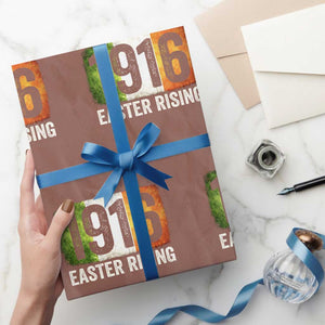 Ireland Easter Rising 1916 Wrapping Paper Roll Irish Rebellion Vintage Flag TS11 Mocha Print Your Wear