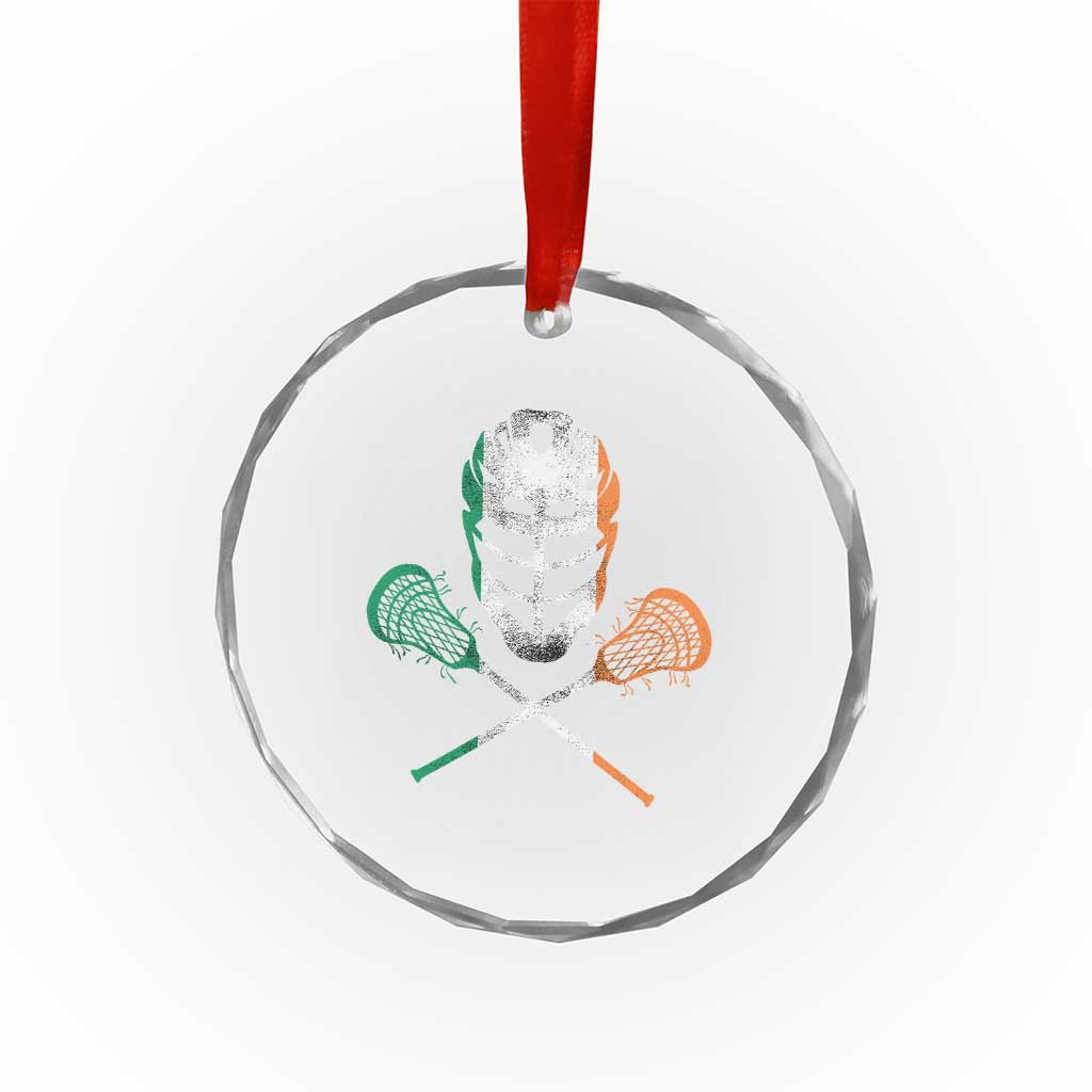 Ireland Lacrosse Crystal Glass Ornament Irish Flag Ireland TS10 Print Your Wear
