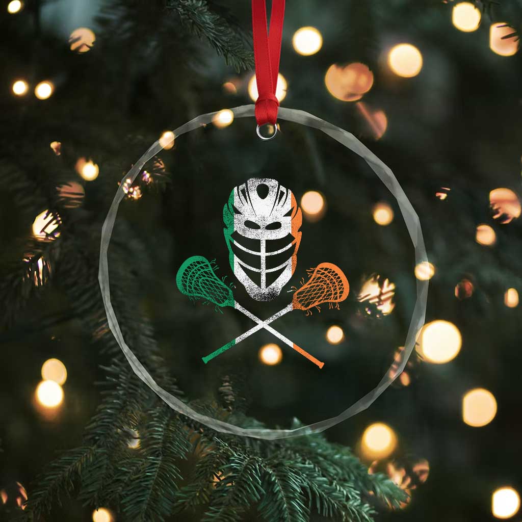 Ireland Lacrosse Crystal Glass Ornament Irish Flag Ireland TS10 Print Your Wear