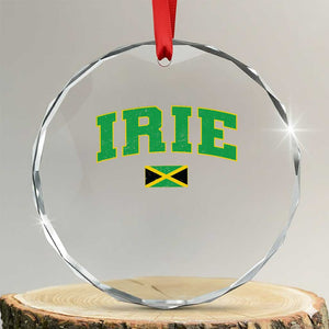 Irie Jamaican Rasta Crystal Glass Ornament Funny Jamaica Jamaican Flag Rasta Reggae Roots TS10 Transparent Glass 3'' Circle Print Your Wear