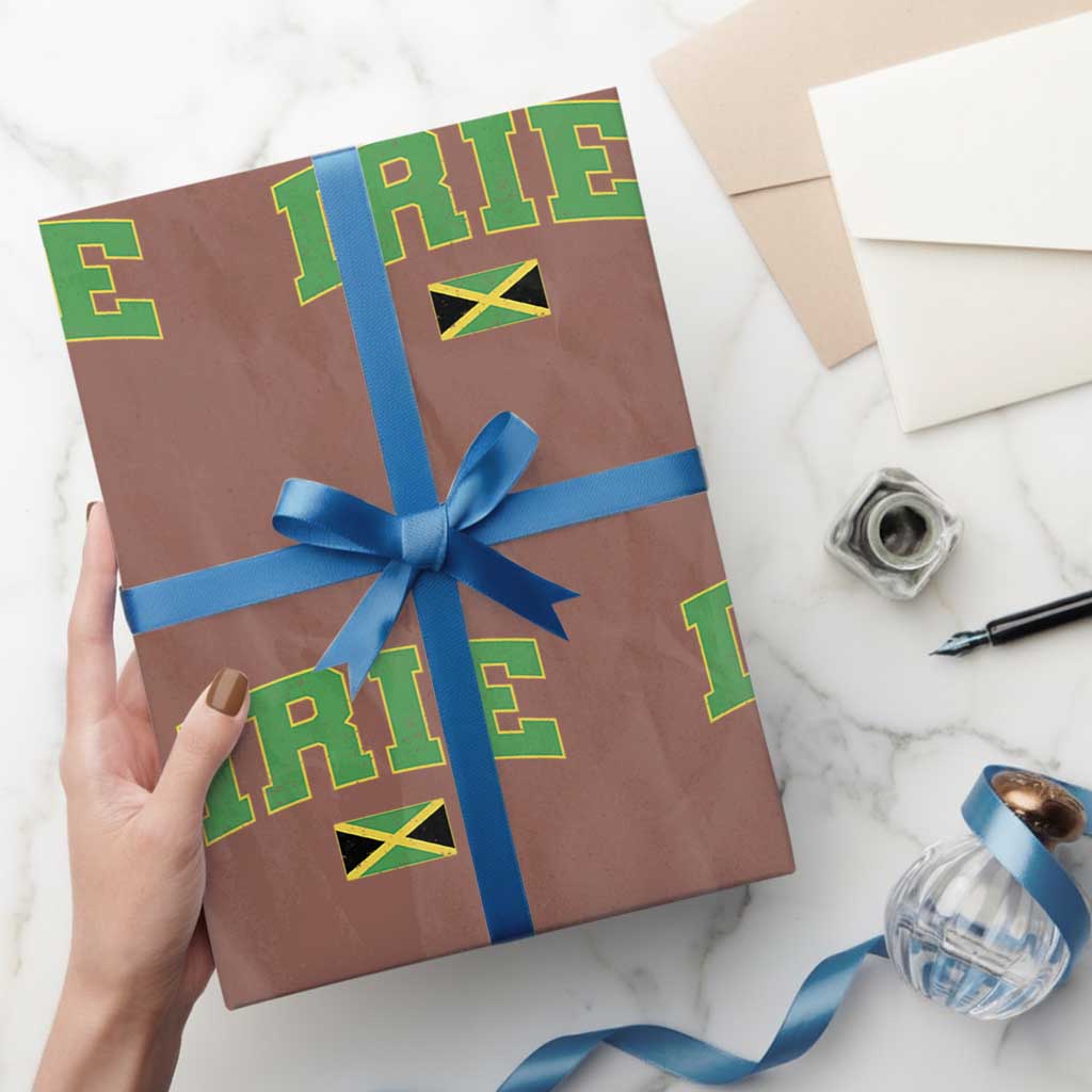 Irie Jamaican Rasta Wrapping Paper Roll Funny Jamaica Jamaican Flag Rasta Reggae Roots TS10 Mocha Print Your Wear