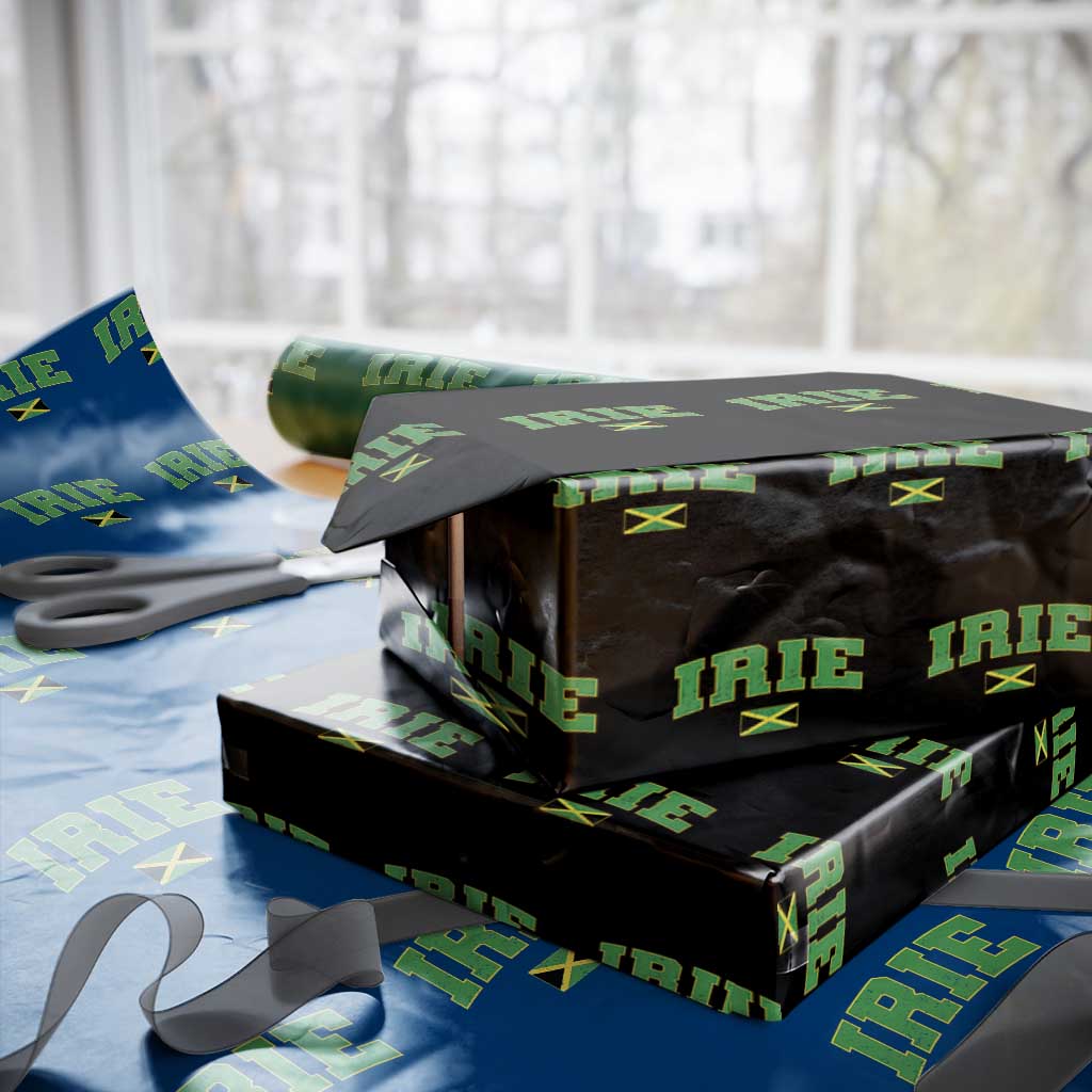 Irie Jamaican Rasta Wrapping Paper Roll Funny Jamaica Jamaican Flag Rasta Reggae Roots TS10 Black Print Your Wear