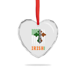 Irish American Pride Celtic Cross USA Flag Heart Crystal Glass Ornament St Patricks Day Gift TS12 Print Your Wear