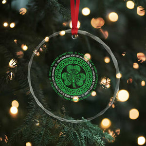 Irish Blessing May The Road Rise To Meet You Crystal Glass Ornament Celtic Knot Shamrock TS11 Print Your Wear