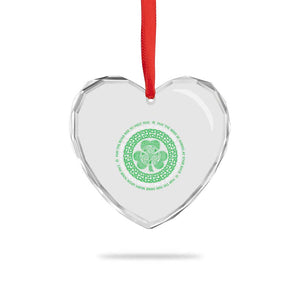 Irish Blessing May The Road Rise To Meet You Heart Crystal Glass Ornament Celtic Knot Shamrock TS11 Print Your Wear