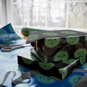 Irish Blessing May The Road Rise To Meet You Wrapping Paper Roll Celtic Knot Shamrock TS11 Black Print Your Wear