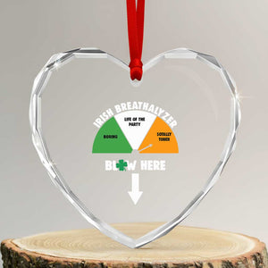 Irish Breathalyzer Blow Here Funny Drinking Gauge Heart Crystal Glass Ornament St Patricks Day Party Offensive Adult Humor TS02 Transparent Glass 3'' Heart Print Your Wear