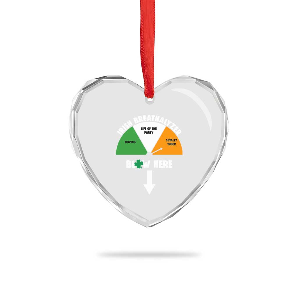 Irish Breathalyzer Blow Here Funny Drinking Gauge Heart Crystal Glass Ornament St Patricks Day Party Offensive Adult Humor TS02 Print Your Wear