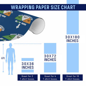 Irish Breathalyzer Blow Here Funny Drinking Gauge Wrapping Paper Roll St Patricks Day Party Offensive Adult Humor TS02 Print Your Wear