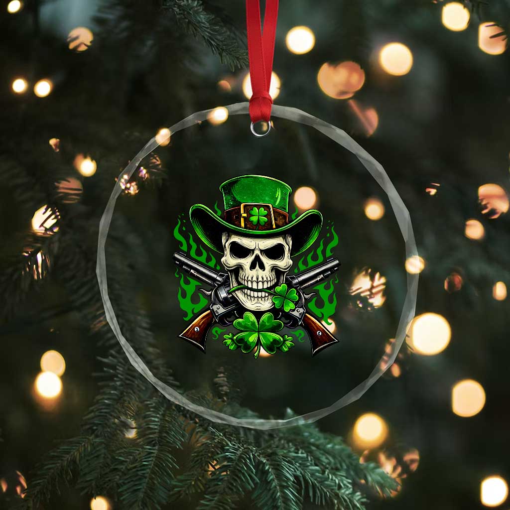 Irish Cowboy Skeleton Crystal Glass Ornament St Patricks Day Party Gift TS12 Print Your Wear