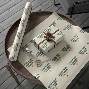 Irish I Had Another Drink Wrapping Paper Roll Funny St Patricks Day Beer Drinking Joke Pub Humor TS02 Beige Print Your Wear