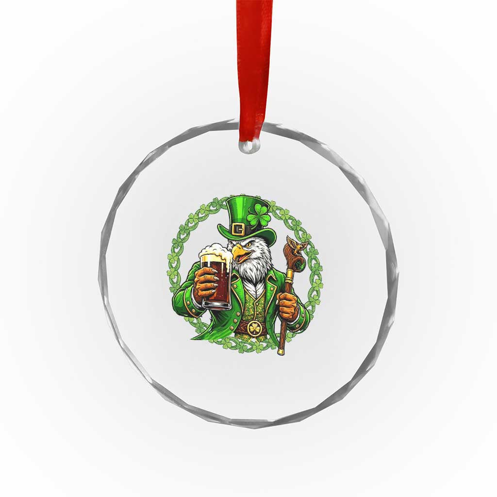 Irish Patriotic Eagle Leprechaun Crystal Glass Ornament St Patricks Day Gift TS12 Print Your Wear