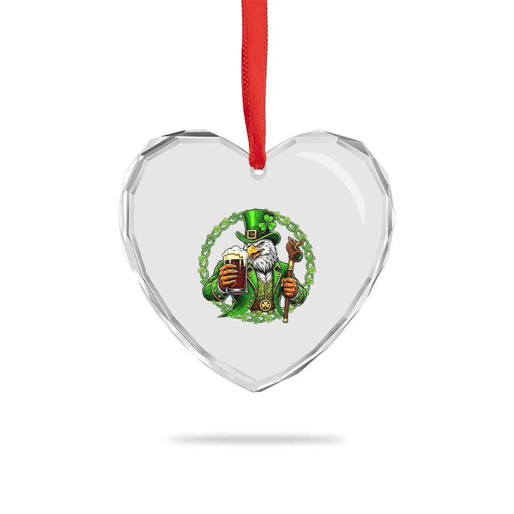 Irish Patriotic Eagle Leprechaun Heart Crystal Glass Ornament St Patricks Day Gift TS12 Print Your Wear