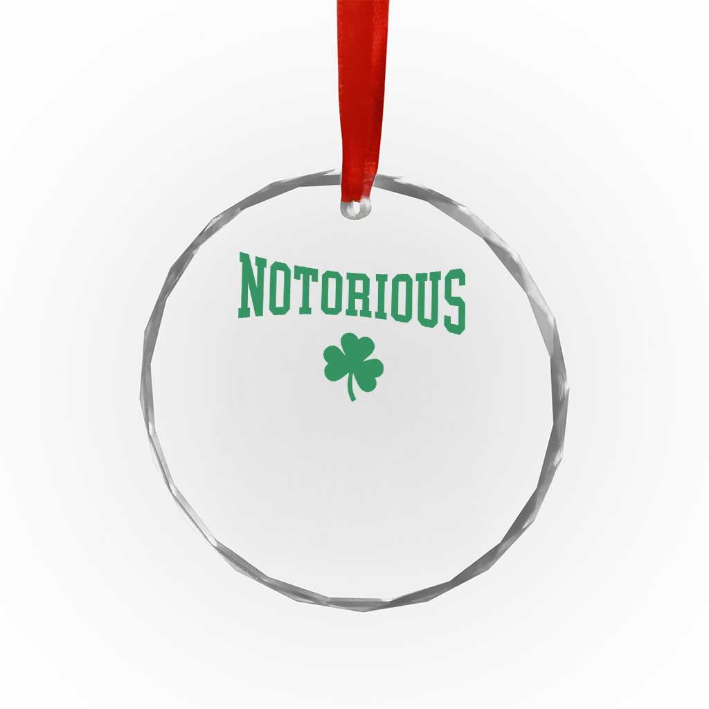 Irish Pride Boxing Fighting Notorious Crystal Glass Ornament Retro Shamrock Varsity Irish Lucky Clover Graphic TS10 Print Your Wear