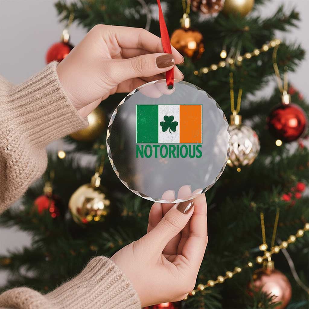 Irish Pride Boxing Fighting Notorious Crystal Glass Ornament Vintage Ireland Flag Irish Retro Throwback TS10 Print Your Wear