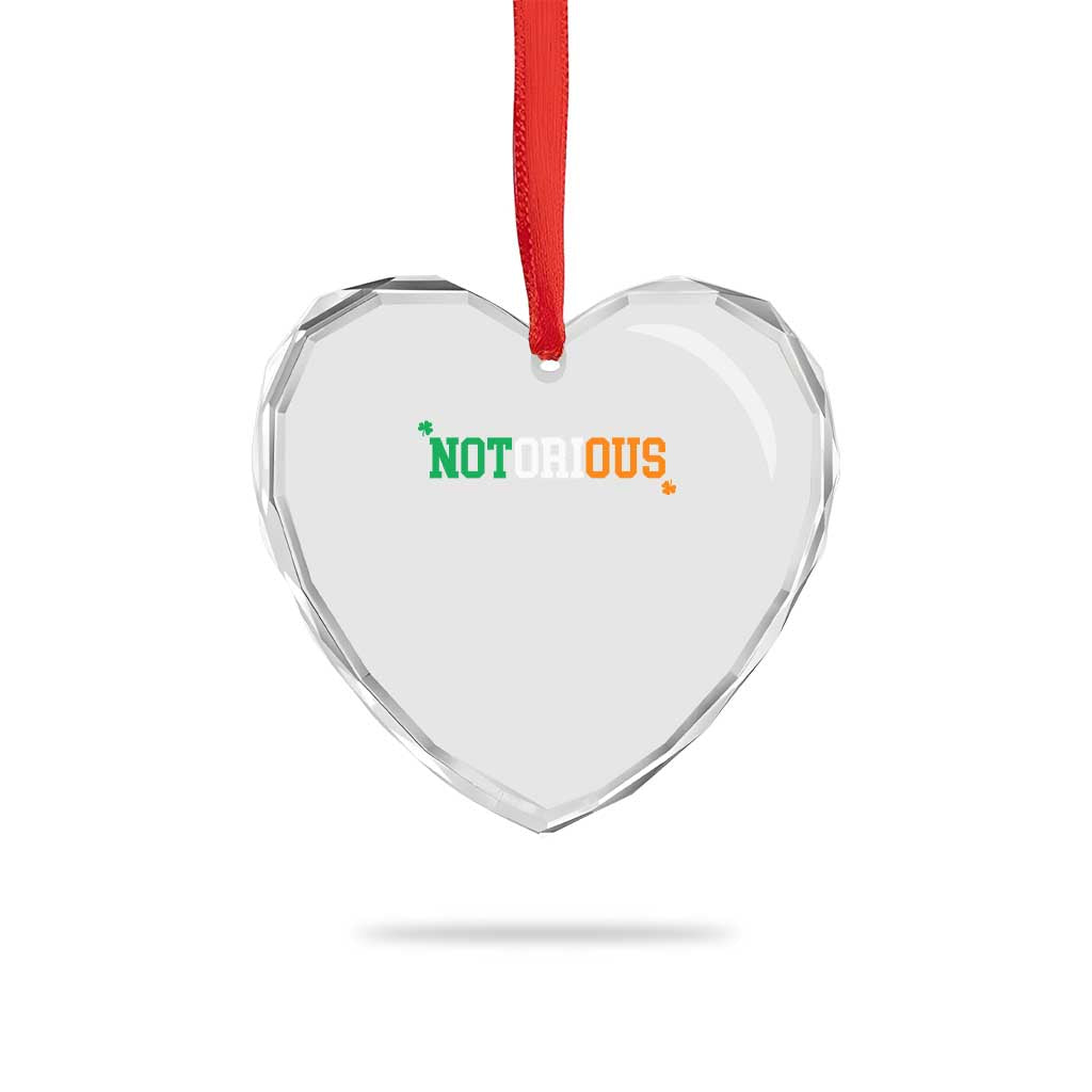 Irish Pride Boxing Fighting Notorious Heart Crystal Glass Ornament Irish Flag Lucky Shamrock Graphic TS10 Print Your Wear