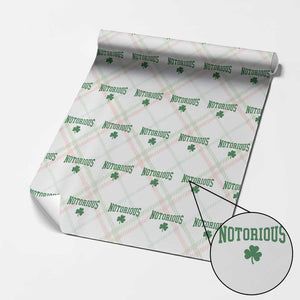 Irish Pride Boxing Fighting Notorious Wrapping Paper Roll Retro Shamrock Varsity Irish Lucky Clover Graphic TS10 Christmas Plaid Print Your Wear