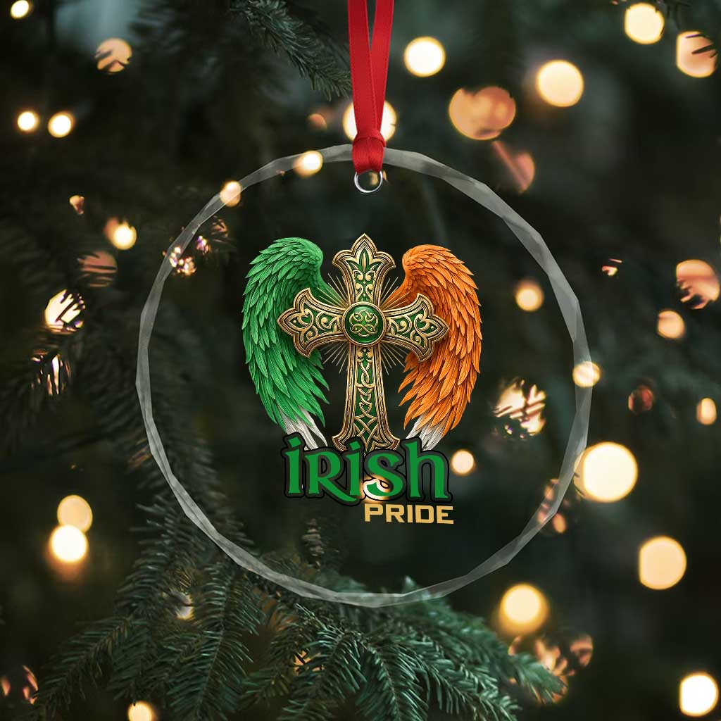 Irish Pride Celtic Cross Crystal Glass Ornament Christian Gift TS12 Print Your Wear