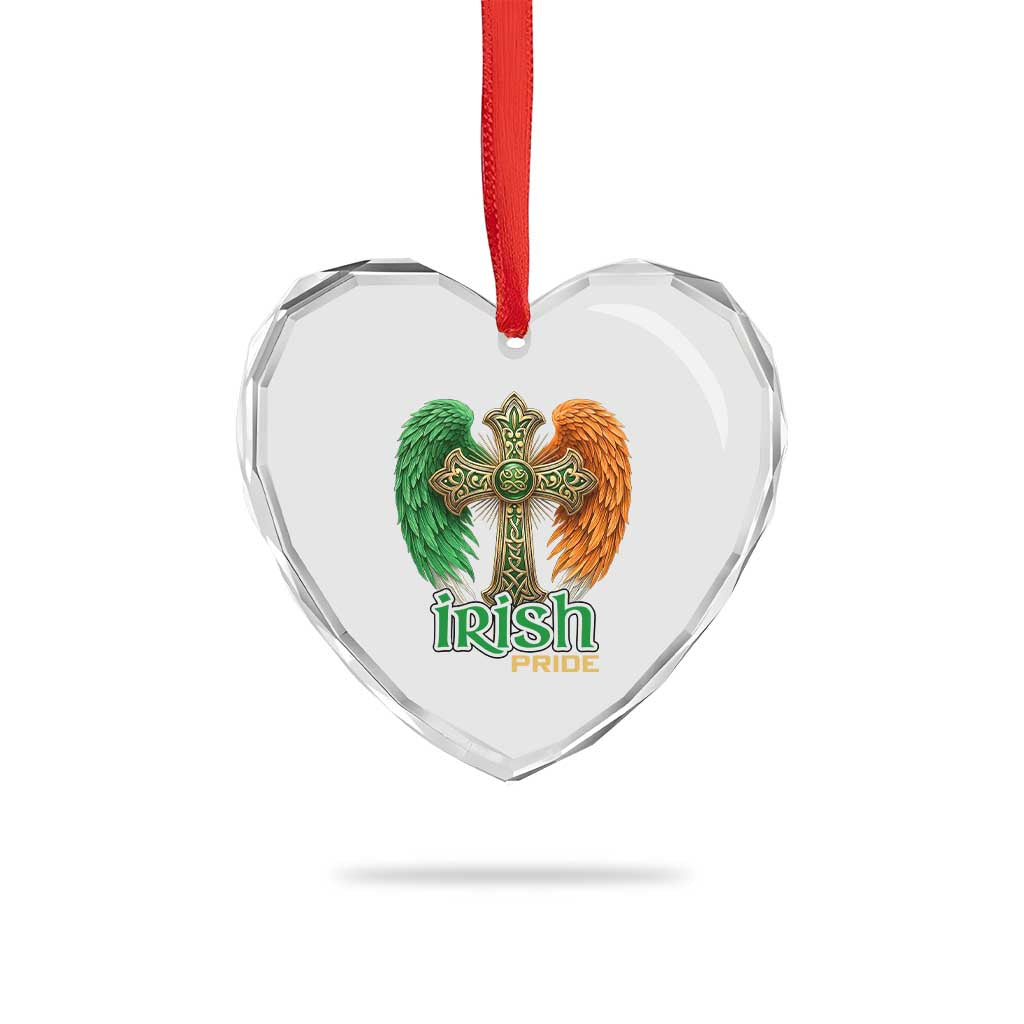 Irish Pride Celtic Cross Heart Crystal Glass Ornament Christian Gift TS12 Print Your Wear