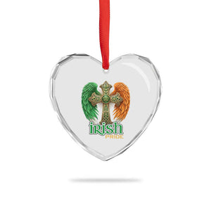 Irish Pride Celtic Cross Heart Crystal Glass Ornament Christian Gift TS12 Print Your Wear