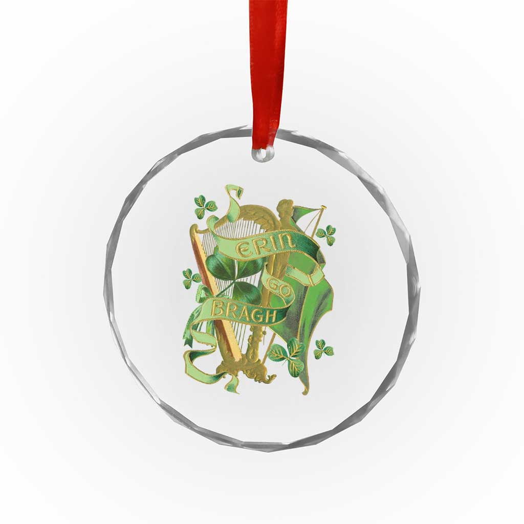 Irish Pride Crystal Glass Ornament Erin Go Bragh Harp Shamrock St Patrick's Day TS11 Print Your Wear