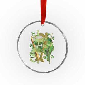 Irish Pride Crystal Glass Ornament Erin Go Bragh Harp Shamrock St Patrick's Day TS11 Print Your Wear