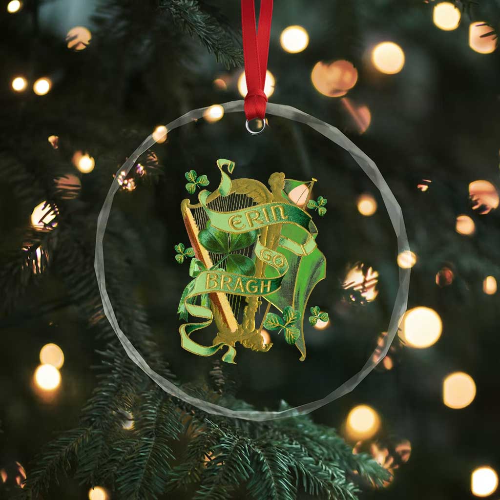 Irish Pride Crystal Glass Ornament Erin Go Bragh Harp Shamrock St Patrick's Day TS11 Print Your Wear
