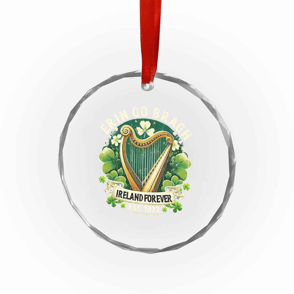 Irish Pride Crystal Glass Ornament Ireland Forever Erin Go Bragh Est 1922 Harp Shamrock TS11 Print Your Wear